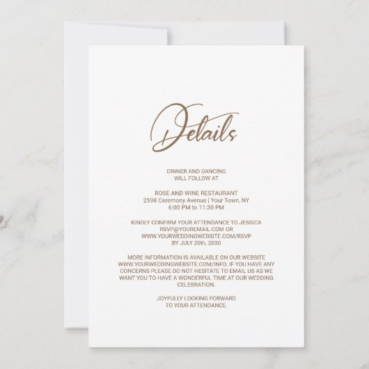 All in One Sunflower Rose Blumenhochzeit Einladung (Rückseite)