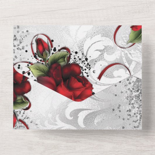 ALL IN ONE Sweet 16 Quince Event Einladung (Rückseite)