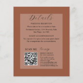 All-in-One Terracotta Photo Wedding Invitation (Rückseite)