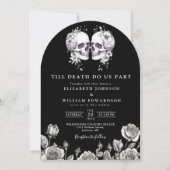 All in one to ill Death Gothic Skull QR Code Hochz Einladung (Vorderseite)