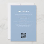 All in One Wappen Dusty Blue QR Code Wedding Einladung (Rückseite)