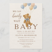 All in One We Can Bearly Wait Baby Shower Einladung (Vorderseite)