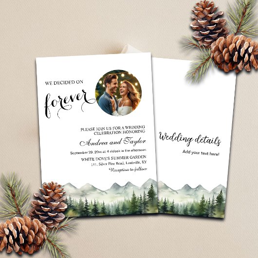 All in One We decided on Forever Photo Wedding Einladung