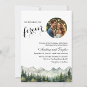 All in One We decided on Forever Photo Wedding Einladung (Vorderseite)