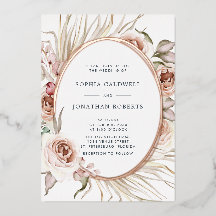 All in One Wedding Boho Floral Real Rose Gold