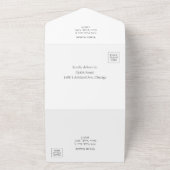 All in one Wedding Einladungen | Abstraktes Blau (Außenbereich)