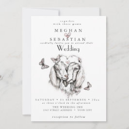 ALL in ONE Wedding Goats in Love Invitation Einladung