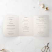 All-in-One Wedding Invitation Suite Dreifach Gefaltete Einladung (Innenseite)