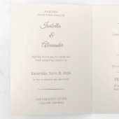 All-in-One Wedding Invitation Suite Dreifach Gefaltete Einladung (Innen Erste Seite)