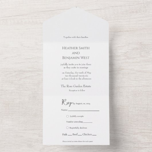 All in one Wedding Invitation Template Einladung (Innen)