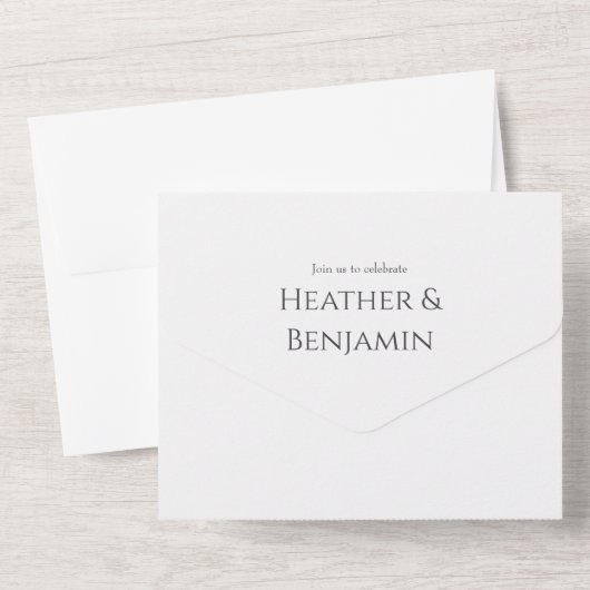 All in one Wedding Invitation Template Einladung (Rückseite)