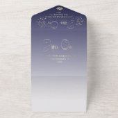 All in One Wedding Invite de boda azul con brillo Einladung (Außenbereich)