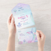 All in One Wedding Invite Nautical Thema Geburtsta All In One Einladung (Abreißen)