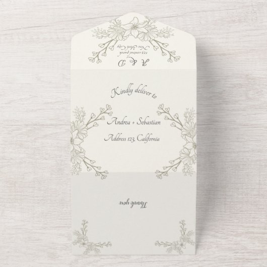 All in One Wedding Invite, template, personalized  Einladung (Außenbereich)