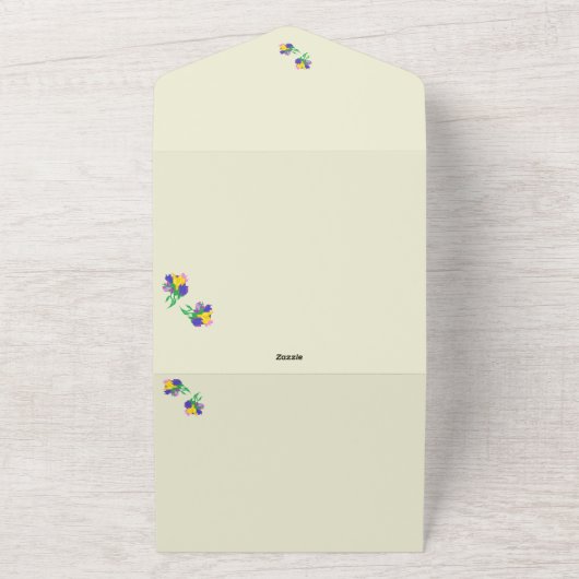 All in One Wedding InviteTulips All In One Einladung (Außenbereich)