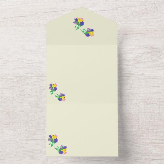 All in One Wedding InviteTulips All In One Einladung (Innen)