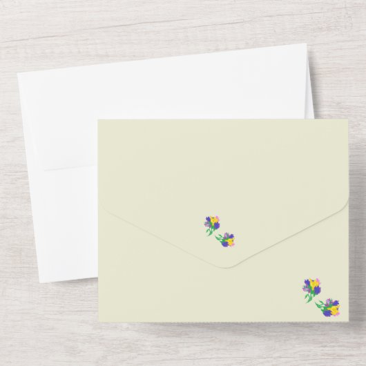 All in One Wedding InviteTulips Einladung (Rückseite)