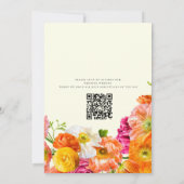 all in one wedding qr code orange poppy wedding einladung (Rückseite)