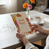 all in one wedding qr code orange poppy wedding einladung