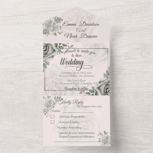 All in One Weditation und UAWG White Roses All In One Einladung (Innen Boden)