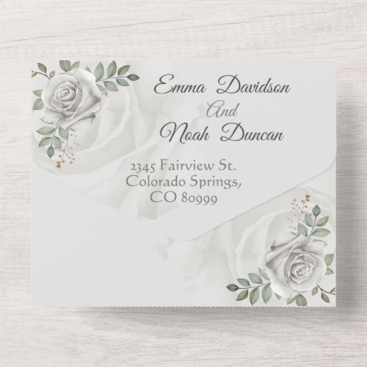 All in One Weditation und UAWG White Roses All In One Einladung (Rückseite)