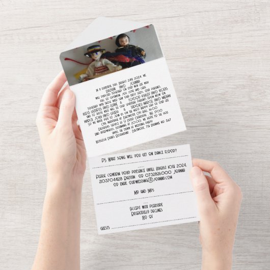 All in one Wedite All In One Einladung (Abreißen)