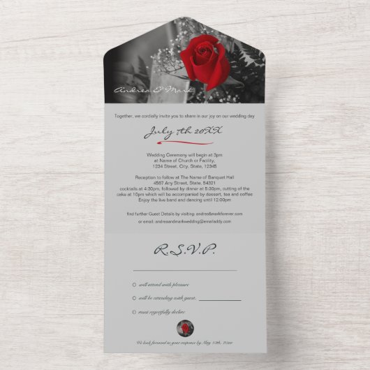 All in one Wedite All In One Einladung (Innen Boden)