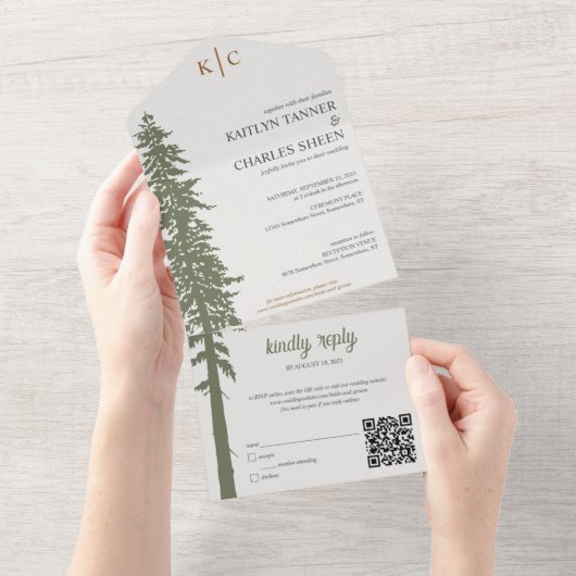 All in one Wedite All In One Einladung (Abreißen)