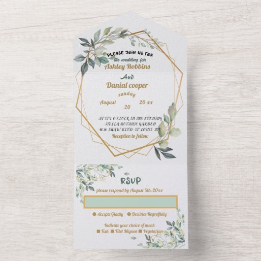 All in one Wedite All In One Einladung (Innen)