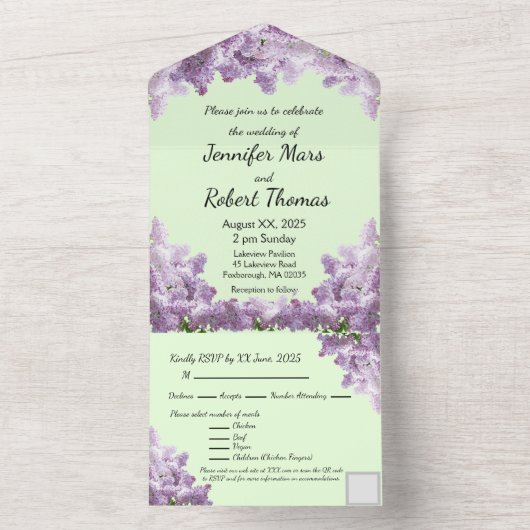 All in one Wedite Einladung (Innen)