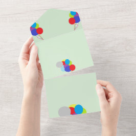 All in One Wedite Einladung : Balloons