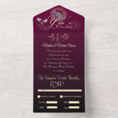 All in One Wedite Invite para boda con brillo All In One Einladung (Innen Boden)