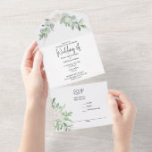 All in one Wedite Invite Watercolor Floral Einladung (Abreißen)