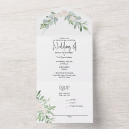All in one Wedite Invite Watercolor Floral Einladung