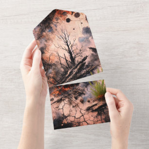 All in one Wedite - künstlerisches Design Einladung