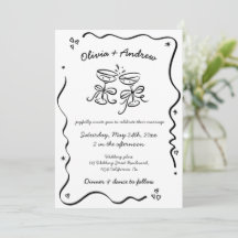 All in one Whimsical Funky Hand Drawn Wedding