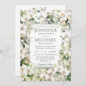 All in One White Orchids Hochzeitseinladungen Einladung (Vorne/Hinten)