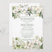 All in One White Orchids Hochzeitseinladungen Einladung (Vorne/Hinten)