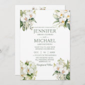 All in One White Orchids Hochzeitseinladungen Einladung (Vorne/Hinten)