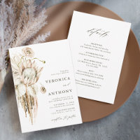 All in one Wild Boho Protea Pampas Grass Wedding
