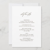 All in one Wild Boho Protea Pampas Grass Wedding Einladung (Rückseite)