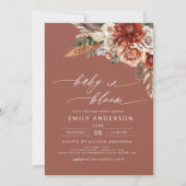 All in one Wildblume Baby in Bloom Autumn Dusche Einladung (Vorderseite)