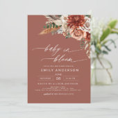 All in one Wildblume Baby in Bloom Autumn Dusche Einladung (Stehend Vorderseite)