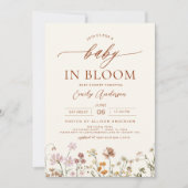 All in One Wildblume Baby in Bloom Baby Dusche Einladung (Vorderseite)