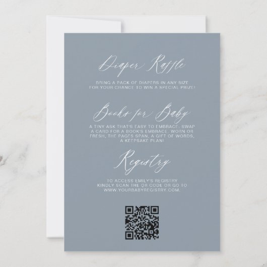 All in One Wildblume Baby in Bloom Baby Dusche Einladung (Rückseite)