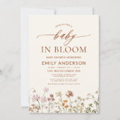 All in One Wildblume Baby in Bloom Baby Dusche Einladung (Vorderseite)