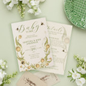 All in one Wildblume Daisy Baby Shower Einladung