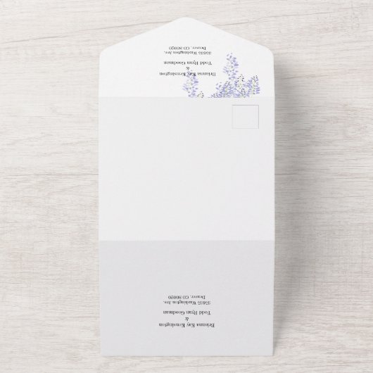 All in one Wisteria Watercolor Einladung (Außenbereich)