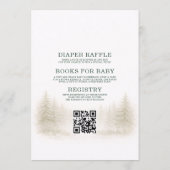 All in One Woodland Animals Couples Baby Shower Einladung (Rückseite)