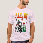 ALL IN - Zwei Aces und Chips T-Shirt (Vorderseite)